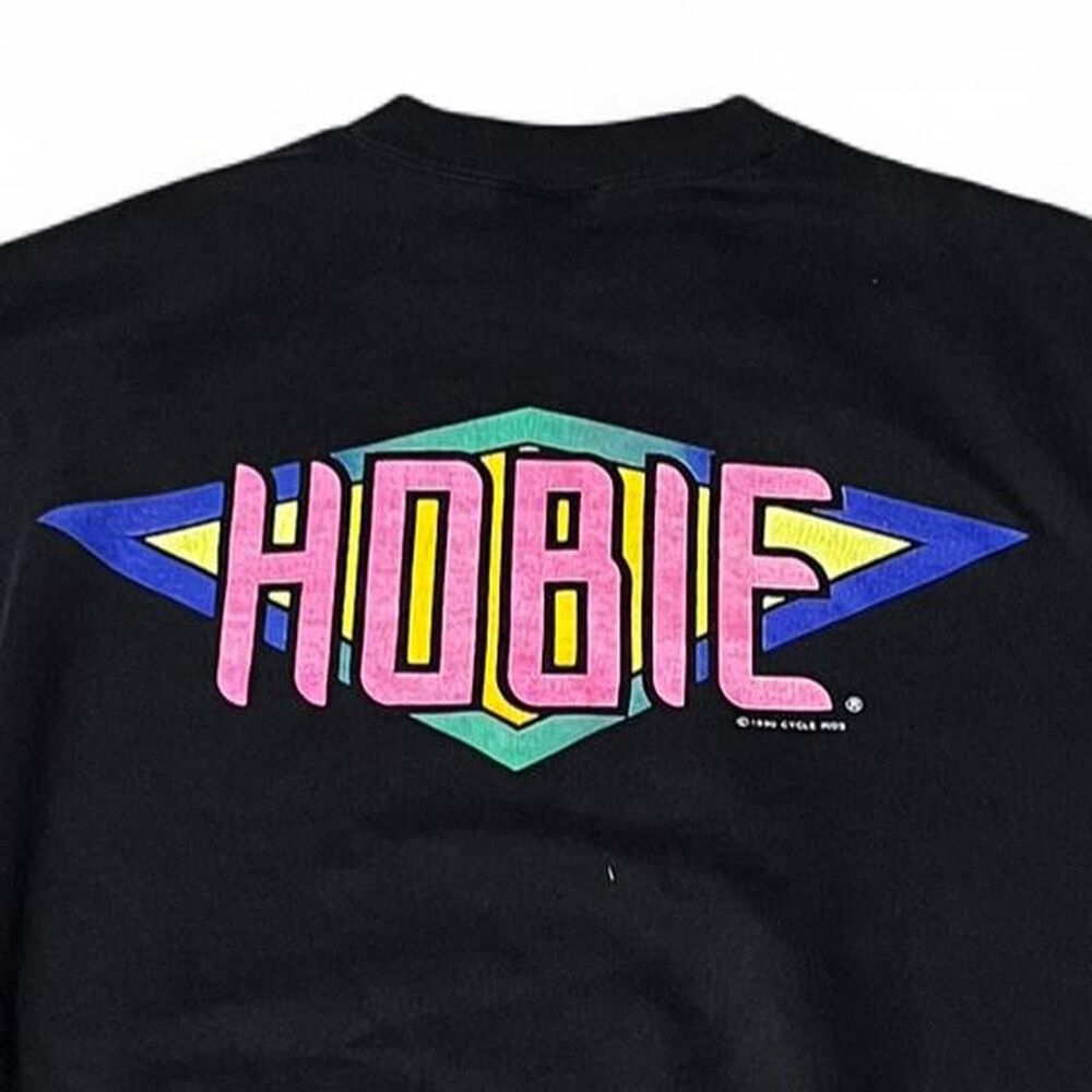 Vintage 90s Hobie Surf Graphic Crewneck Sweatshirt Black L